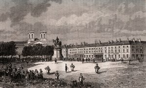 La Roche-sur-Yon - Pays de la Loire - Place Napoleon - gravure in 