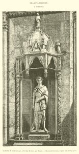 Het standbeeld van Sint-Joris in Or-San-Michele (gravure) door French School