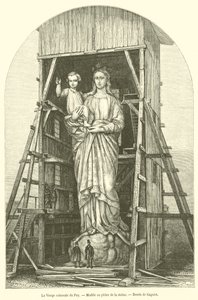 De kolossale Maagd van Puy, gipsmodel van het standbeeld