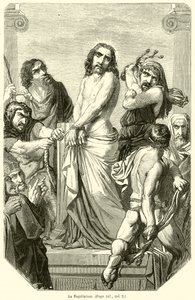 De geseling (gravure) door French School