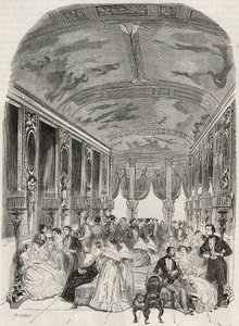De galerie van Lebrun, die dienst doet als chatroom tijdens het bal - Hotel Lambert op het Ile Saint Louis, 2 rue Saint Louis en l