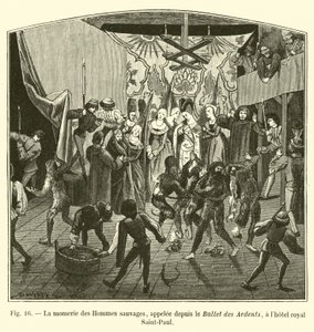 De momerie van de Wilde Mannen, later het Ballet des Ardents genoemd, in het koninklijk hotel Saint-Paul door French School
