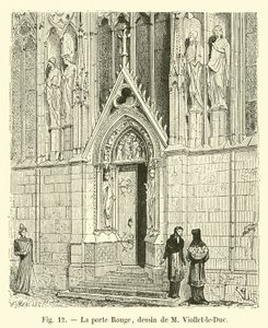 De Rode Deur, tekening van M. Viollet-le-Duc