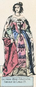Koningin Anna van Oostenrijk, vrouw van Lodewijk XIII door French School