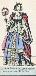 Koningin Bonne van Luxemburg, vrouw van Jan de Goede