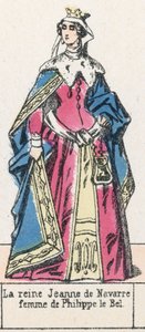 Koningin Jeanne van Navarra, vrouw van Filips de Schone door French School