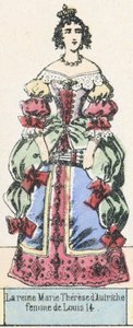 Koningin Marie Therese van Oostenrijk, vrouw van Lodewijk XIV door French School