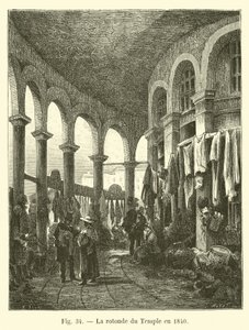De rotonde van de Tempel in 1840 door French School