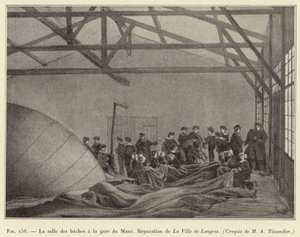 De zaal van de baches op het station van Le Mans, Reparatie van La Ville de Langres door French School