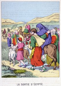 De uittocht uit Egypte - in Leven van Mozes, ed. Olivier Pinot, Epinal, eind 19e eeuw door French School