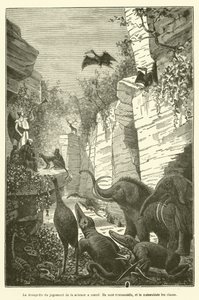 De trompet van het oordeel van de wetenschap heeft geklonken (gravure) door French School