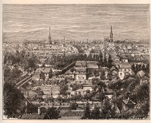 De stad Mulhouse (Haut-Rhin) door French School