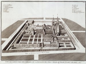 De abdij van Saint Germain voor 1640 - in 