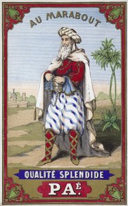 Label voor maraboe zijden draad door French School