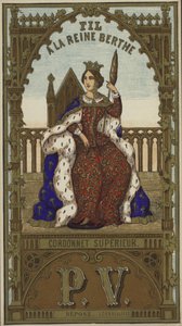 Label voor draad van koningin Berthe door French School