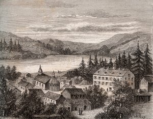 Lac de Gerardmer - Alsace Champagne Ardenne Lorraine - gravure in 