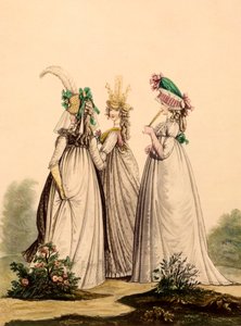 Dames in dagkleding - Modes Anglaises, 1795 door French School
