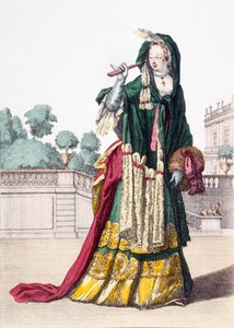 Groene Zijde Sjaal van Dame, 1650 door French School