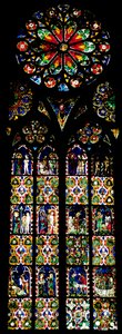 Laatste Oordeel en de Werken van Barmhartigheid, uit het zuidelijke schip, ca. 1325 door French School