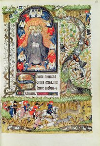 Lat 1156 B f.163 November; hertenjacht, uit de Getijden van Marguerite d