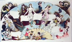 Lay-out illustraties voor een artikel over damesondergoed, uit La Vie Parisienne, ca. 1870 door French School