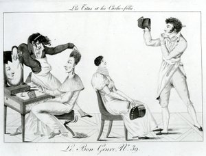 Le Bon Genre - Les Titus et les caches-folie, 1812 door French School