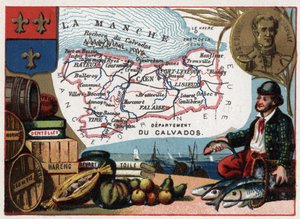 Le Calvados (14) Basse Normandië, Frankrijk. Portret van Jules Sebastien Cesar Dumont d