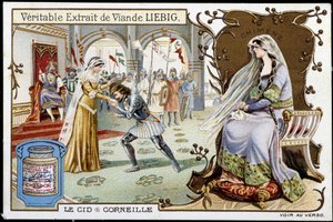 Le Cid van Pierre Corneille (1606 - 1684), chromolithografie Liebig, 19e eeuw