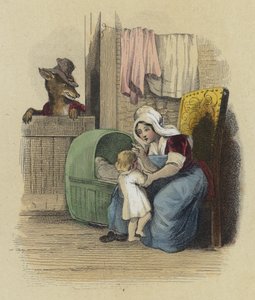 De Wolf, de Moeder en het Kind door French School