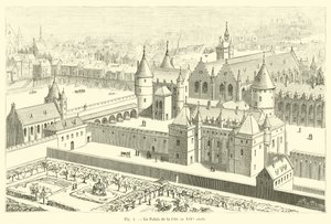 Het Paleis van de Stad in de 14e eeuw door French School