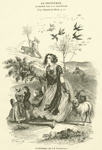 De Lente (gravure) door French School