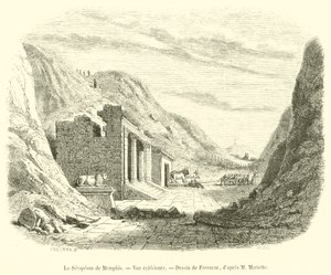 Het Serapeum van Memphis, Buitenaanzicht door French School