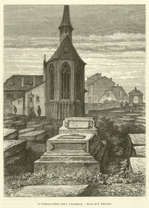 Het graf van Albrecht Dürer, in Neurenberg door French School
