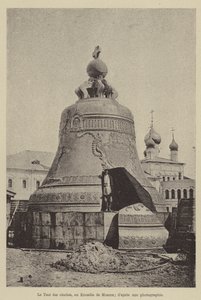 De Tsaar van de klokken, in het Kremlin van Moskou door French School