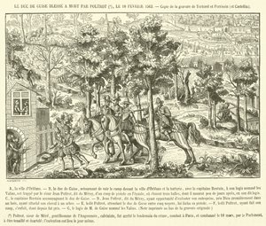 De hertog van Guise dodelijk gewond door French School