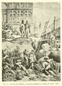 De gracht van de Tuilerieën, politieke karikatuur door Turpin de Crissé, 1833 door French School