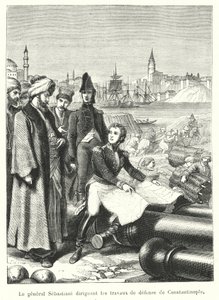 Le general Sebastiani dirigeant les travaux de defense de Constantinople