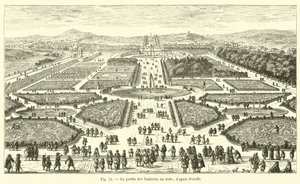 De tuin van de Tuilerieën in 1680; naar Perelle door French School