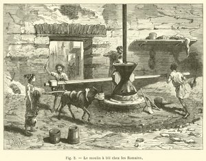 De graanmolen bij de Romeinen door French School