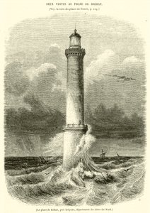 De vuurtoren van Brehat, nabij Treguier, departement Cotes-du-Nord