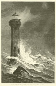 De vuurtoren van Hazard (gravure)
