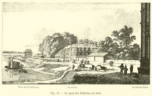 De kade van de Tuilerieën in 1650