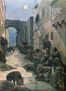 Lepra-patiënten in Ethiopië, 1898