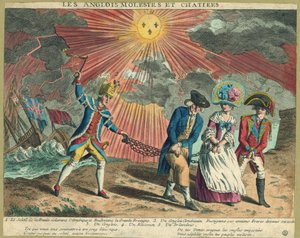 Les Anglois Molestes et Chatiees, uitgegeven 1779