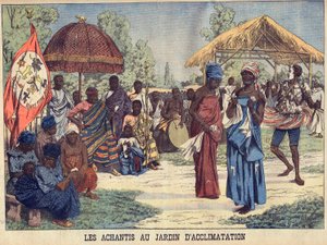 Les Ashantis (Achanti of Asante) van Ghana in de Jardin d
