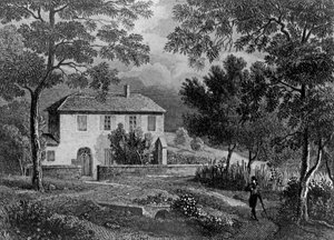 Les Charmettes Huis van Madame de Warens (1699-1762) nabij Chambéry, waar Rousseau (1712-78) verbleef door French School