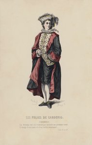 Les Folies De Cardenio, Cardenio (gekleurde gravure)