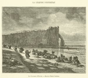 De Wasvrouwen van Etretat door French School