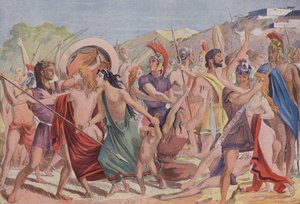 De Sabijnen (kleurenlitho)