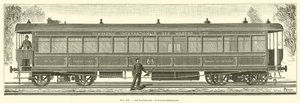 De slaapwagens, de restauratiewagen (gravure)